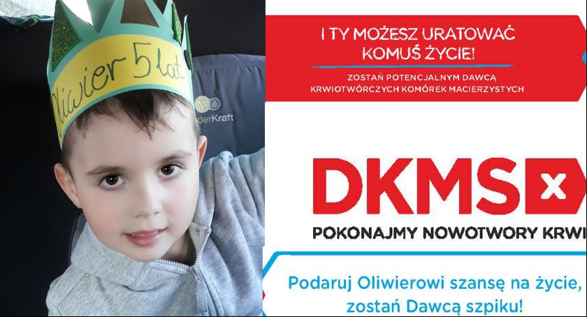 Przodkowo, 6-letni Oliwerek walczy z rakiem. Możesz pomóc - 8 marca akcja DKMS