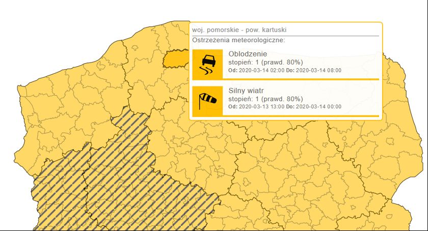 Kolejny wietrzny dzień na Kaszubach - wydano ostrzeżenia 