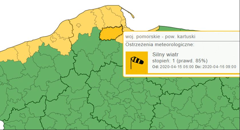 Wydano ostrzeżenia przed silnym wiatrem