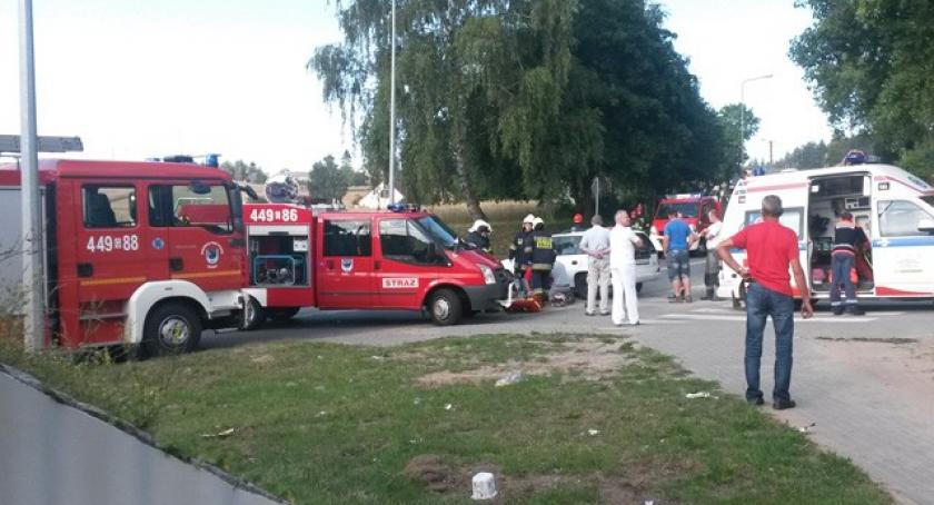Borkowo. Zderzenie opla z motocyklem