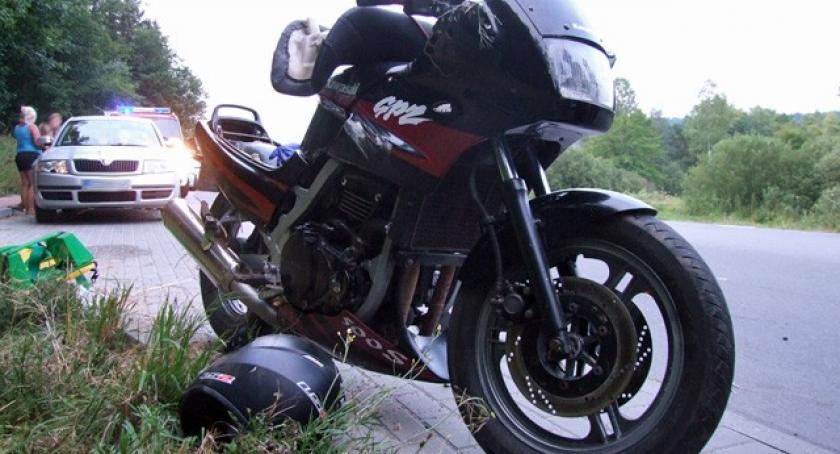 Goręczyno. Motocyklem prosto do rowu