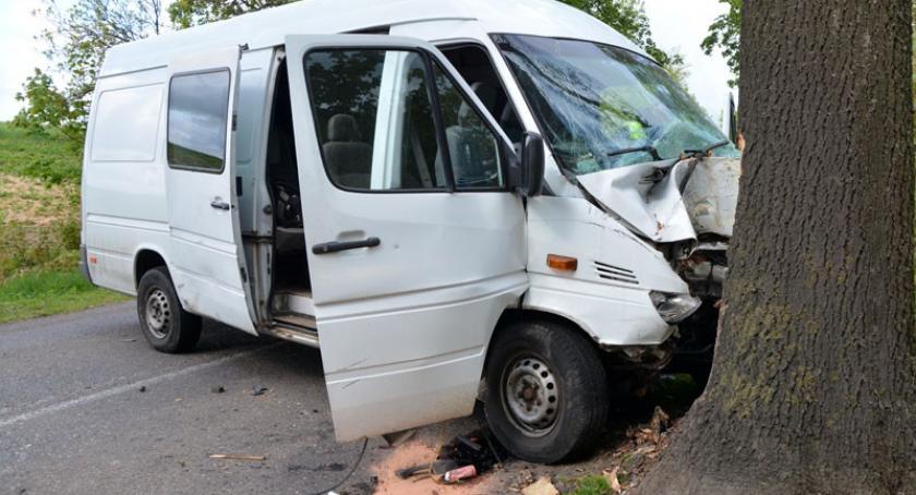 Garcz. Bus zderzył się z golfem i uderzył w drzewo