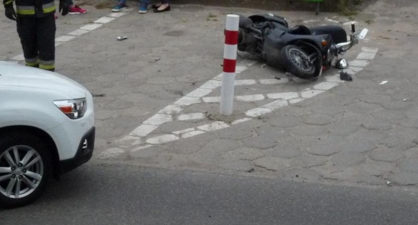 Ostrzyce. Zderzenie skutera z osobówką
