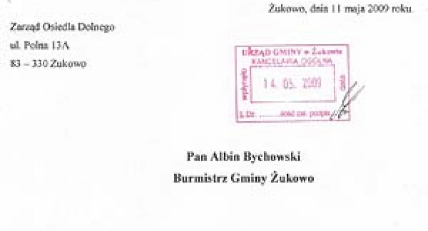 Czy gmina Żukowo lekceważy zarząd osiedla?