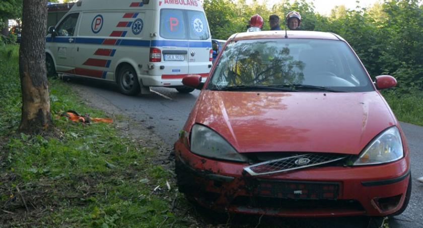 Łapalice. Ford wypadł z drogi 