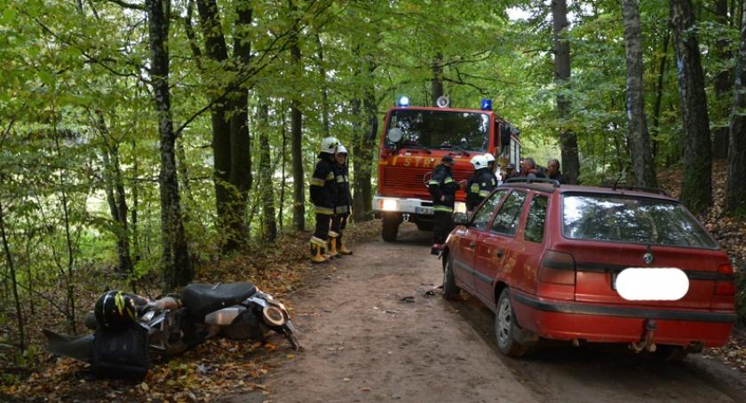 Amalka. Skuter zderzył się ze skodą 