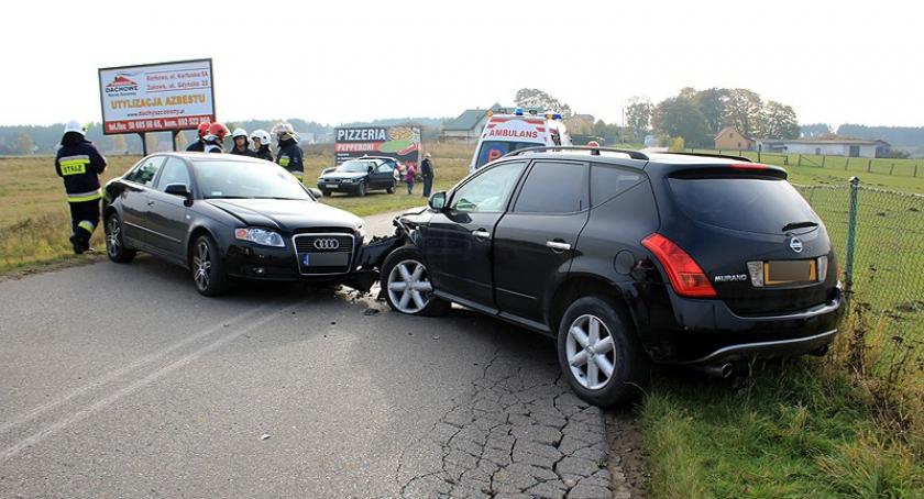Kiełpino. Zderzenie nissana z audi - sprawca miał około 3 promili