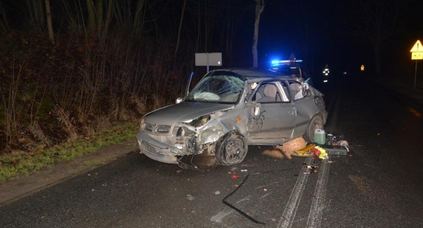 Łapalice. Nissanem w drzewo