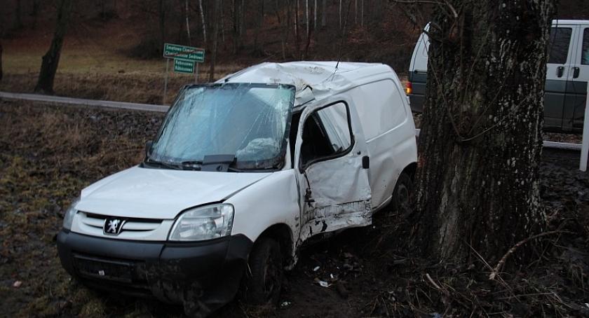 Smętowo Chmieleńskie. Peugeot uderzył w drzewo - 21-latka w szpitalu