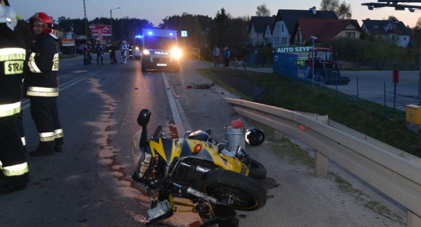 Chwaszczyno. Zderzenie osobówki z motocyklem
