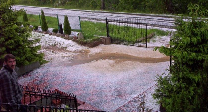 Gradobicie w południowej części powiatu
