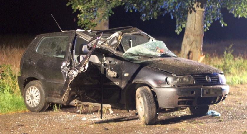Połęczyno. Volkswagen uderzył w drzewo - jedna osoba ranna