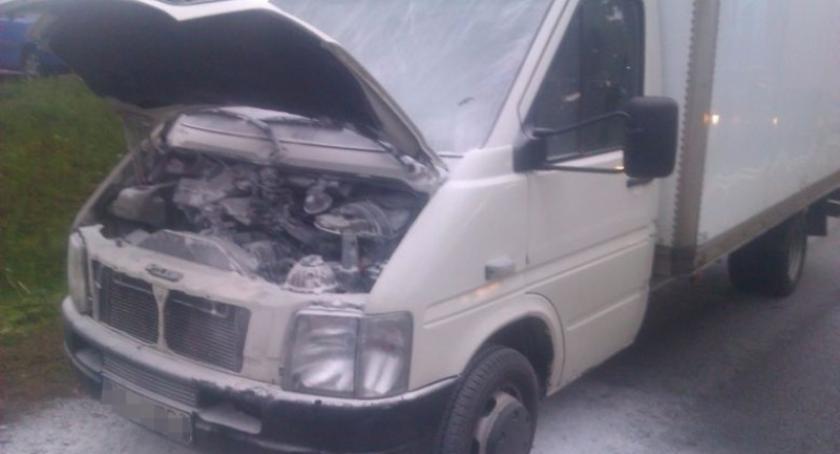 Egiertowo. Podczas jazdy zapalił się VW LT