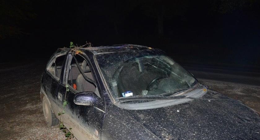 Kobysewo. Opel wypadł z drogi