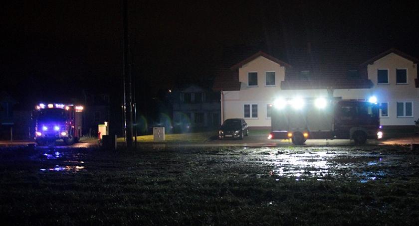 Pępowo. Pożar na budowie przy ulicy Gdańskiej