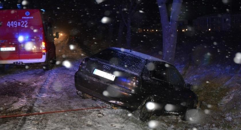 Borcz. Audi wypadło z trasy na K20