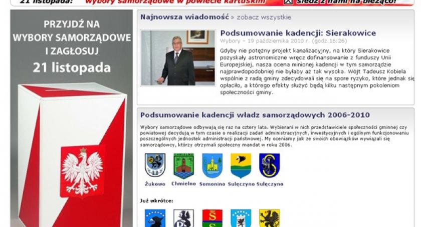 Wybory samorządowe 2010 w portalu Kartuzy.info