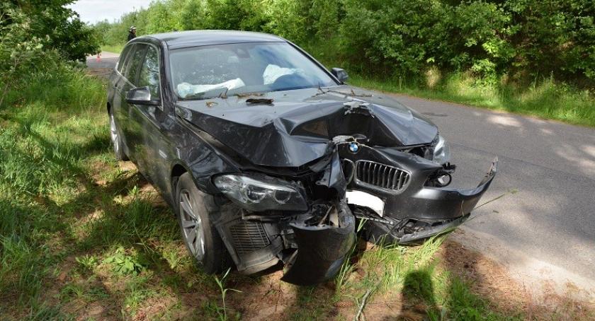 Pomieczyńska Huta. BMW uderzyło w drzewo