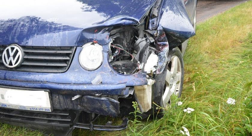 Klukowa Huta-Dubowo. Czołowo zderzenie VW Polo z nissanem