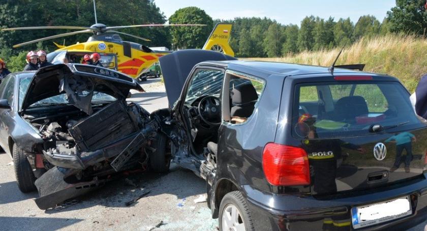 Przodkowo-Pomieczyno. Zderzenie audi z polo - w akcji LPR