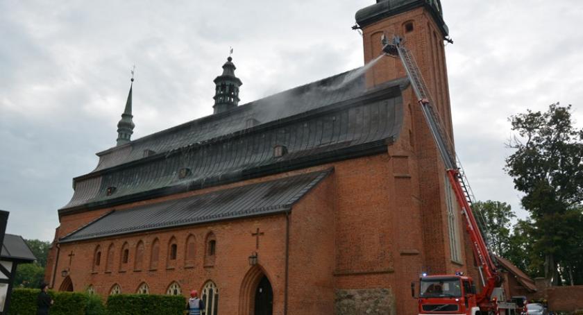 Kartuzy. Pożar na poddaszu kolegiaty - to tylko ćwiczenia