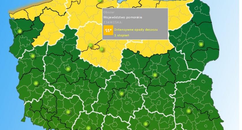 Intensywne opady deszczu - wydano ostrzeżenia