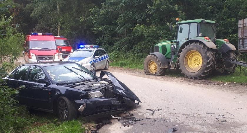 Patoka. Zderzenie ciągnika z audi