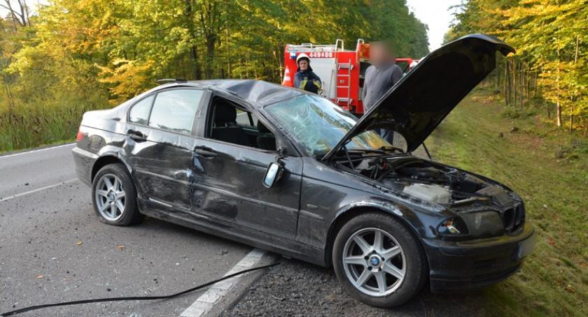Zderzenie dwóch osobówek na trasie Babi Dół - Borcz