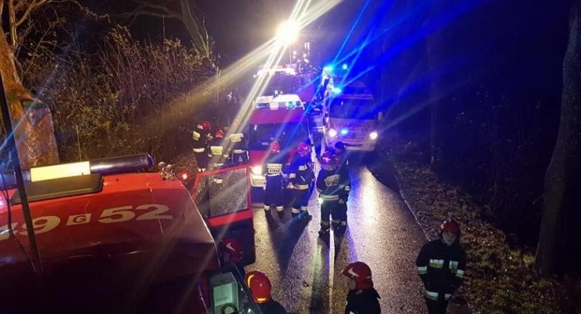 Hopy. VW  Lupo uderzył w drzewo - podróżowały nim cztery młode osoby