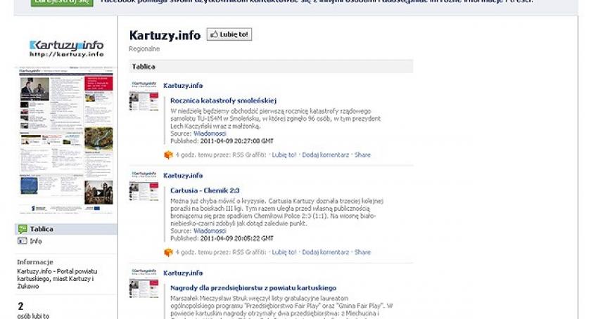 Kartuzy.info na Facebooku. Zostań naszym fanem!