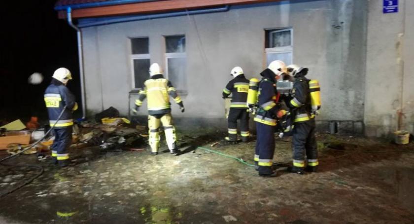 Leźno. Pożar kotłowni w budynku wielorodzinnym