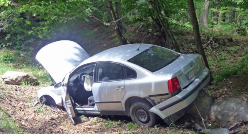 Kartuzy. Zasłabł za kierownicą i wypadł z drogi