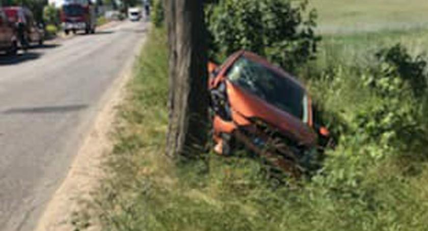 Wypadek w Migach - jedna osoba w szpitalu