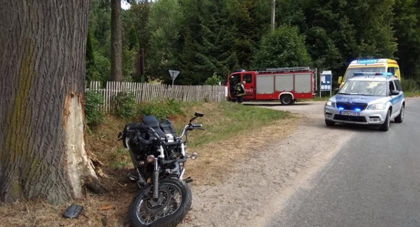 Wypadek w Brodnicy Górnej - motocyklista w szpitalu