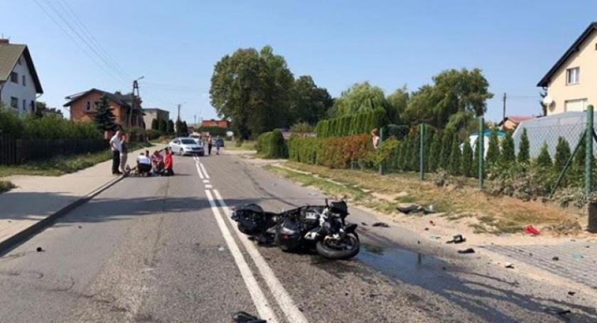 Motocyklista ranny w wypadku w Pępowie
