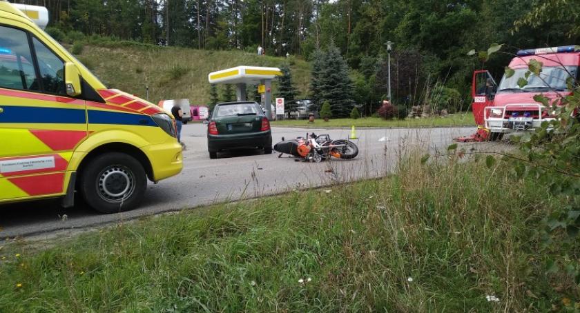 35-letnia motocyklistka ciężko ranna w wypadku w Kobysewie