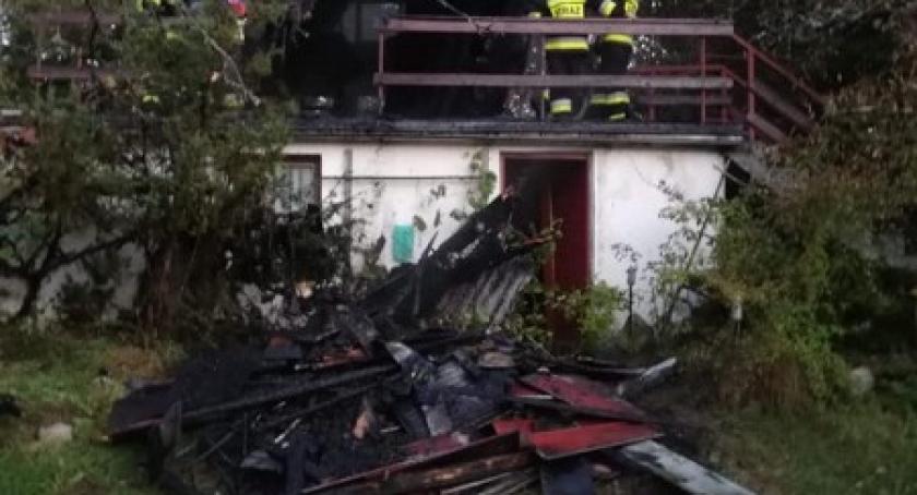 Gołubie. Spłonął domek letniskowy