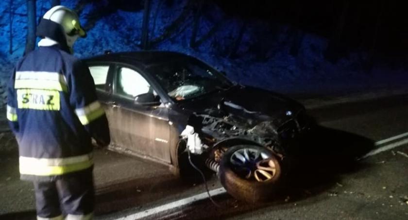 Leźno. BMW uderzyło w drzewo