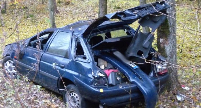 Kartuzy-Leszno. Ford dachował