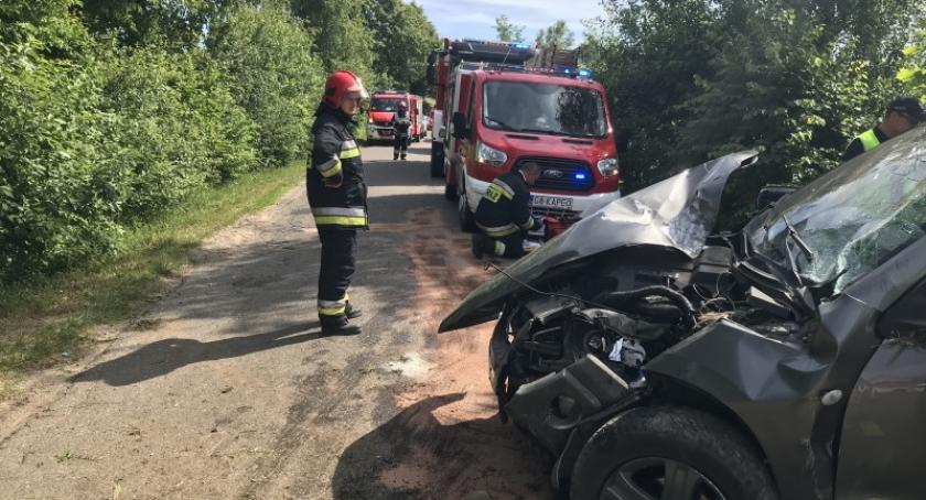 Wypadek w Borku - nie żyje kierująca, trójka dzieci w szpitalu