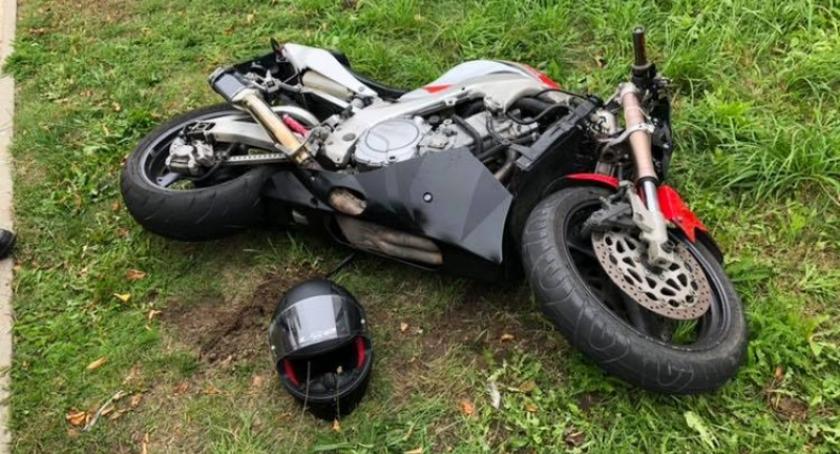 Motocyklista ranny w wypadku w Żukowie