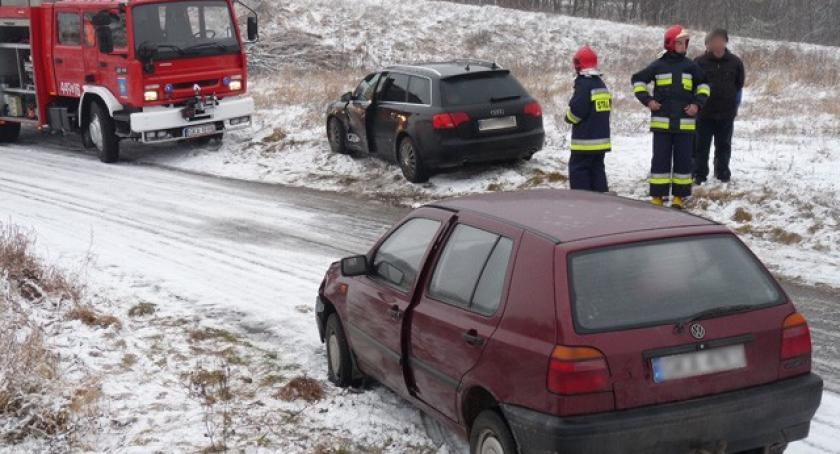 Goręczyno. Poślizg zakończony wypadkiem