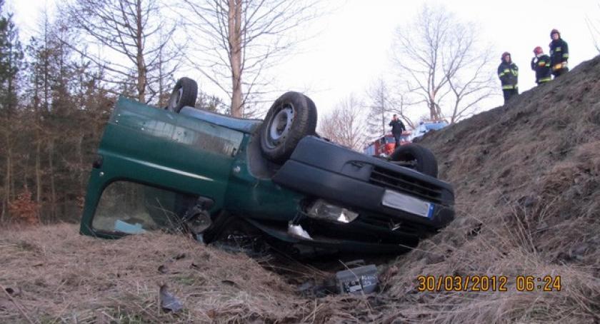 Mściszewice. Citroen dachował przez ...sarnę