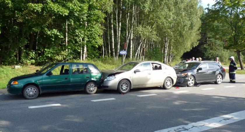 Szymbark. Karambol na K20. Dwie osoby ranne, w tym dziecko