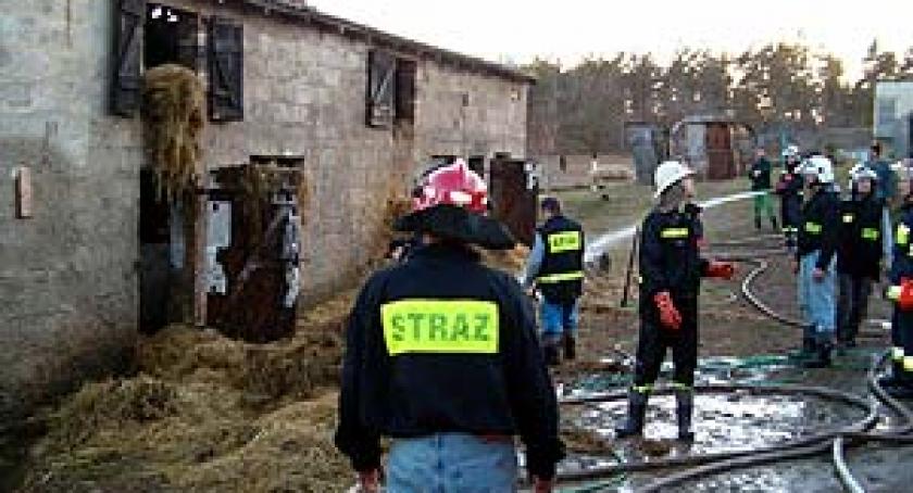 Pożar obory w Skrzeszewie
