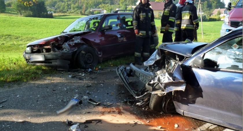 Grzybno. Wypadek z udziałem czterech aut