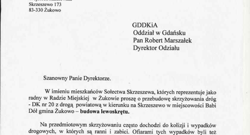Skrzeszewo. Mieszkańcy walczą o przebudowę niebezpiecznego skrzyżowania
