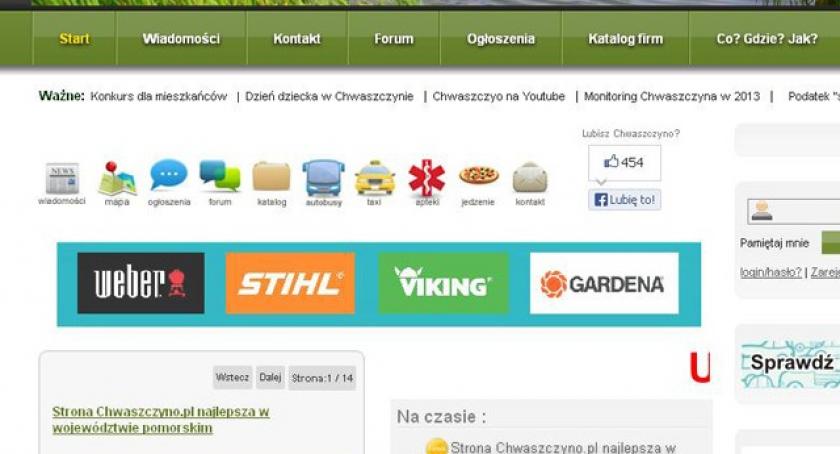 Chwaszczyno z najlepszą stroną internetową na Pomorzu