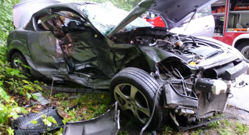 Kartuzy. Wypadek na wyjeździe w kierunku Somonina