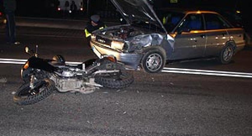 Zajechał drogę motocykliście